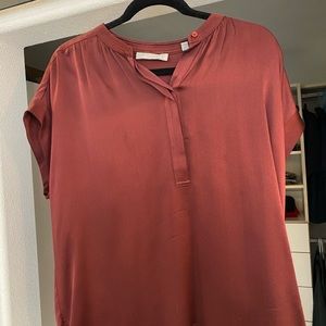 Vince Shirred Neck silk Pullover